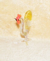 Glass rooster figurine