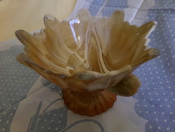 Asztalközép váza STS ABEL üveg madaras kináló