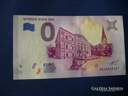 Slovakia 0 euro 2019 igloo / spisská nová ves! Rare commemorative paper money! Ouch!