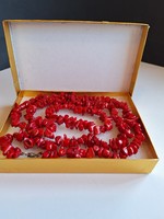 Large coral necklace with bracelet/213gr/