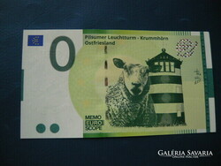 Germany 0 memo euro ostfriesland lamb lighthouse! Rare commemorative paper money! Ouch!