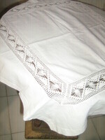 Beautiful handmade crocheted white tablecloth