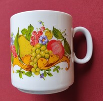 Seltmann weiden bavaria german porcelain mug cup with fruit pattern