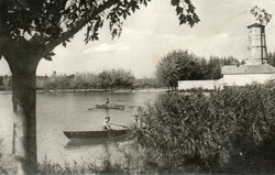 568 --- Running postcard gyoparosfürdő - boating lake