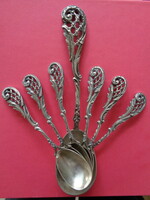 Ca 1870 silver ice cream spoon set