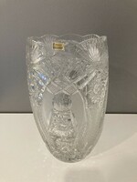 Fancy polished glass vase, large size