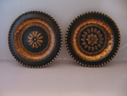 Pair of retro copper wall plates in one