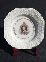 II. Erzsébet - Elizabeth királynő emlék Angol tányér 1977.