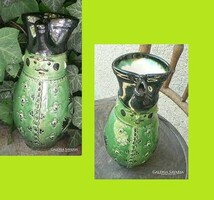 Large miska jug. Glazed ceramic, marked, h: 31 cm