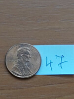 Usa 1 cent 1997 abraham lincoln, copper-zinc 47