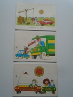 D200949 - 3 postcards - humor Balázs-Piri Balázs - Púztai pál - 1974