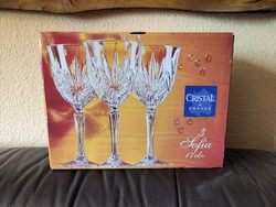 12 original French crystal champagne / wine glasses g. From the legacy of photographer 