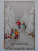 Old graphic Christmas / New Year greeting card