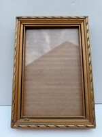 Old gilded wooden picture frame, photo frame