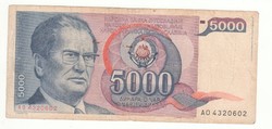 *5000 Dinara 1985 Yugoslavia*