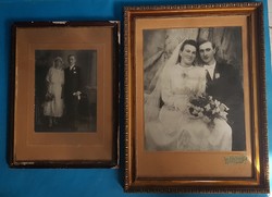 2+1 régi esküvői fotó , keretezve