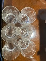 Csiszolt kristály pohár 6 darab