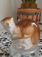 Charming porcelain weasel or weasel figure