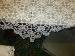 Beautiful crocheted lace tablecloth