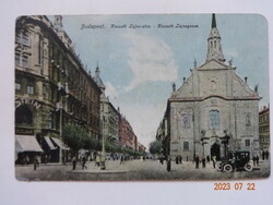 Régi, antik képeslap: Budapest, Kossuth Lajos-utca (1917)