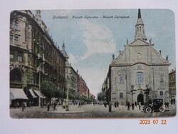 Old, antique postcard: Budapest, Kossuth lajos-utca (1917)