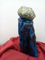 Meteor. A special sculpture, from an award-winning artist. 34X13 cm, eosin-glazed work..Certificate, invoice.