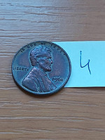 Usa 1 cent 1961 abraham lincoln, copper-zinc 4