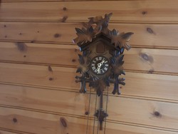 Retro Black Forest cuckoo clock, older type, freshly maintained