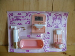 Régi retro műanyag, Nosztalgia (Mónika) fürdőszoba játék 1980- as évekből, eredeti csomagolásban