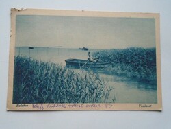 D200962 - postcard Balaton hunting - 1928 woven by István Sopron (Vályaszentgyörgy, Hunyad)