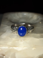 Silver ring with lapis lazuli - size 59