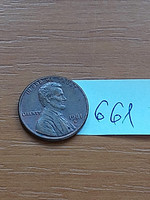 Usa 1 cent 1981 / d, abraham lincoln, copper-zinc 661