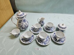 A0552 Bohemian coffee set (1 saucer missing)