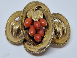 Coral brooch