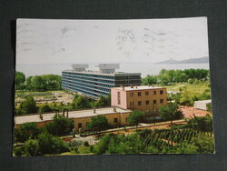 Postcard, Balaton view, Balatonfüred, Annabella hostel hotel view detail from a bird's eye view