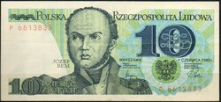 D - 103 -  Külföldi bankjegyek:  1982  Lengyelország 10 zlotych