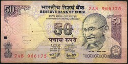 D - 126 -  Külföldi bankjegyek:  2013 India 50 rupia