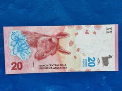 Argentina 20 pesos 2019 (nd 2020) llama guanaco! Ouch!