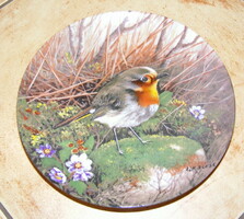 Bird porcelain wall plate
