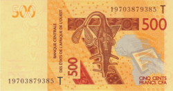 West African states togo 500 francs 2019 unc