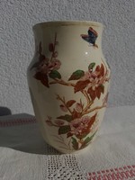 FRANCIA HISTORIZÁLÓ fajansz lámpatest / váza, XIX. szd.