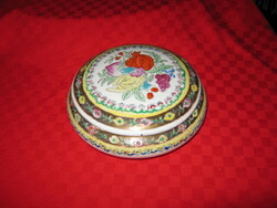 Chinese bonbonier ceramic painted with gold