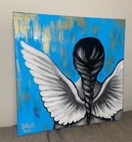 Angel acrylic painting