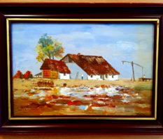Kunhegyes farm painting