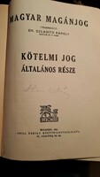 Dr. Károly Szladits: Hungarian private law. 1941