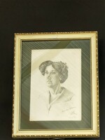 Portrait of a woman made in 1907.