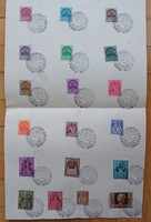 Commemorative sheet with occasional stamping with 1941 stamps