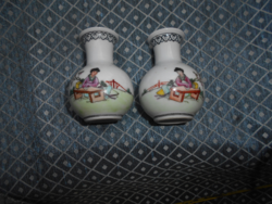 2 db Kínai kézzel festett  ibolya váza