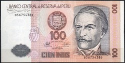 D - 105 -  Külföldi bankjegyek:  1987  Peru 100 intis UNC
