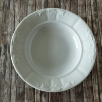 Régi fehér indamintás jelzett 2 db Zsolnay mély tányér